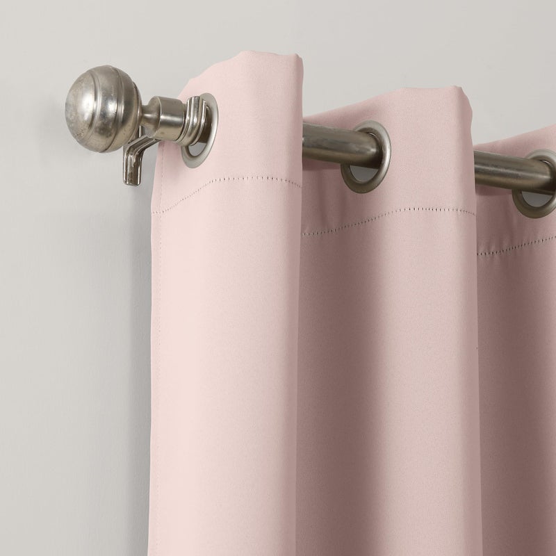 Sun Zero Easton Energy Saving Blackout Grommet Curtain Panel, 40" x 63", Blush Pink - Image 2